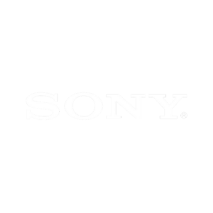 Sony logo in white