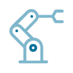 Icon representing robotic lab arm